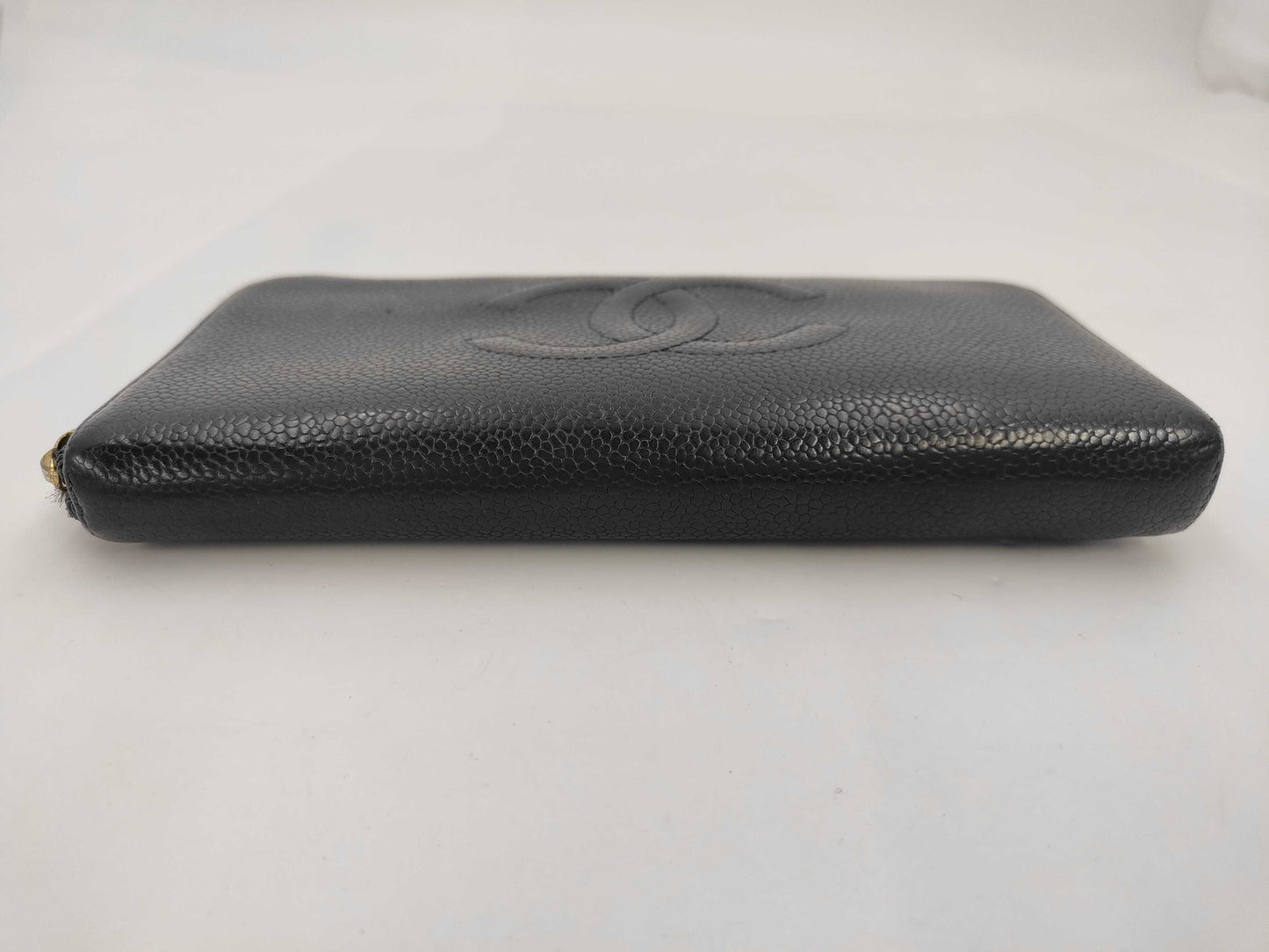 CHANEL CHANEL Coco Mark Long Wallet Caviar Skin Wallet