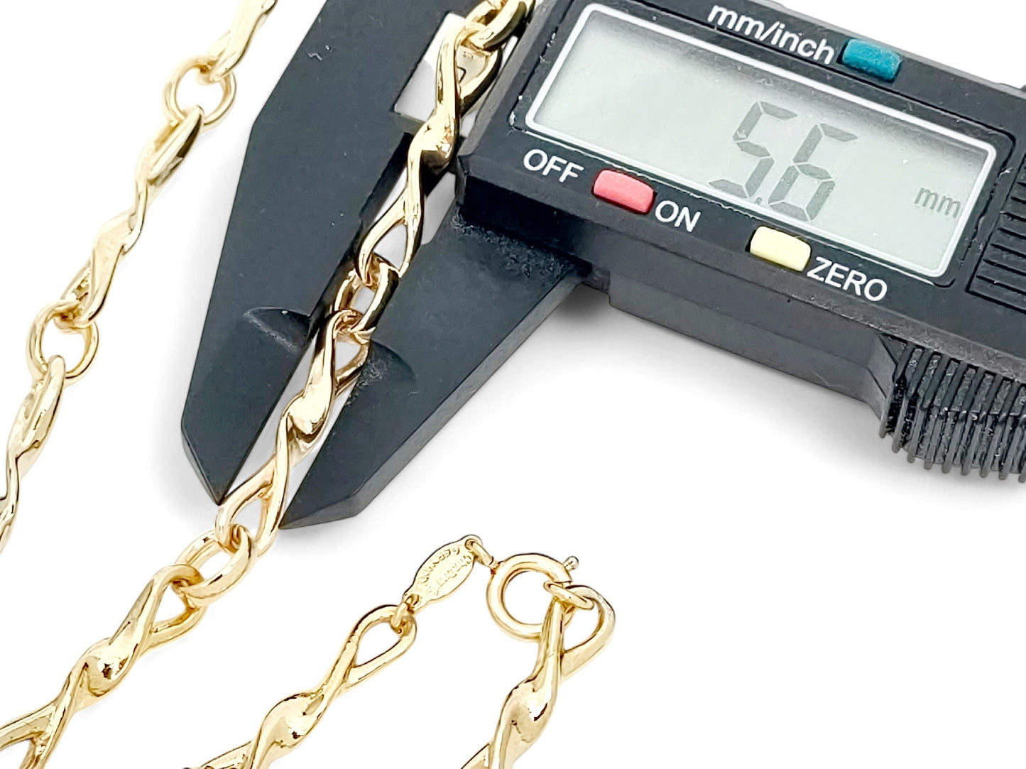 Dior Christian Dior Gold-Colored Motif Design Chain Necklace with GEARMANY Stamp, 41g