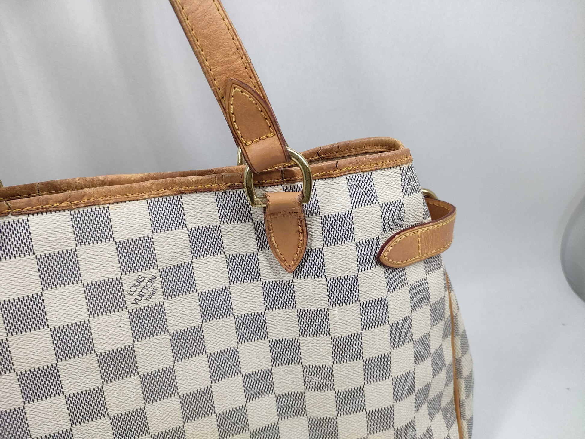 LOUIS VUITTON Damier Azur Batignolles Horizontal Tote Bag DU0120