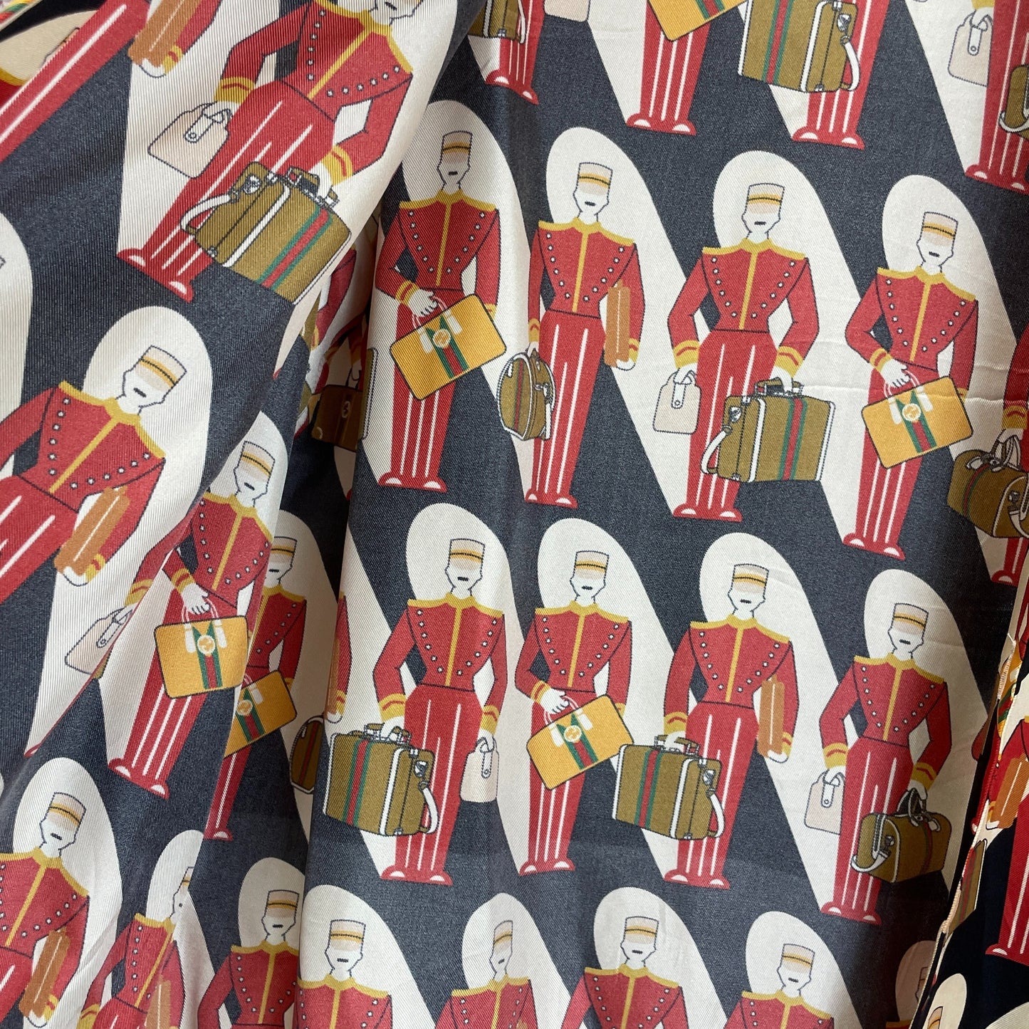 GUCCI 747087 23SS Silk Bowling Shirt, Size 48, Men's, Multicolor