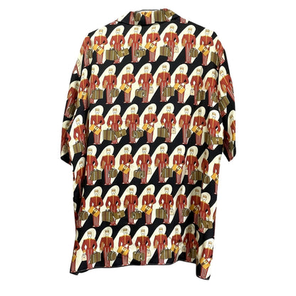 GUCCI 747087 23SS Silk Bowling Shirt, Size 48, Men's, Multicolor
