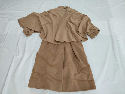 HERMES 100% Cashmere Cape Coat with H-pattern Lining #40