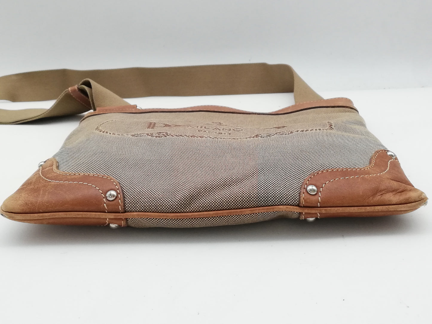 PRADA logo jacquard shoulder bag