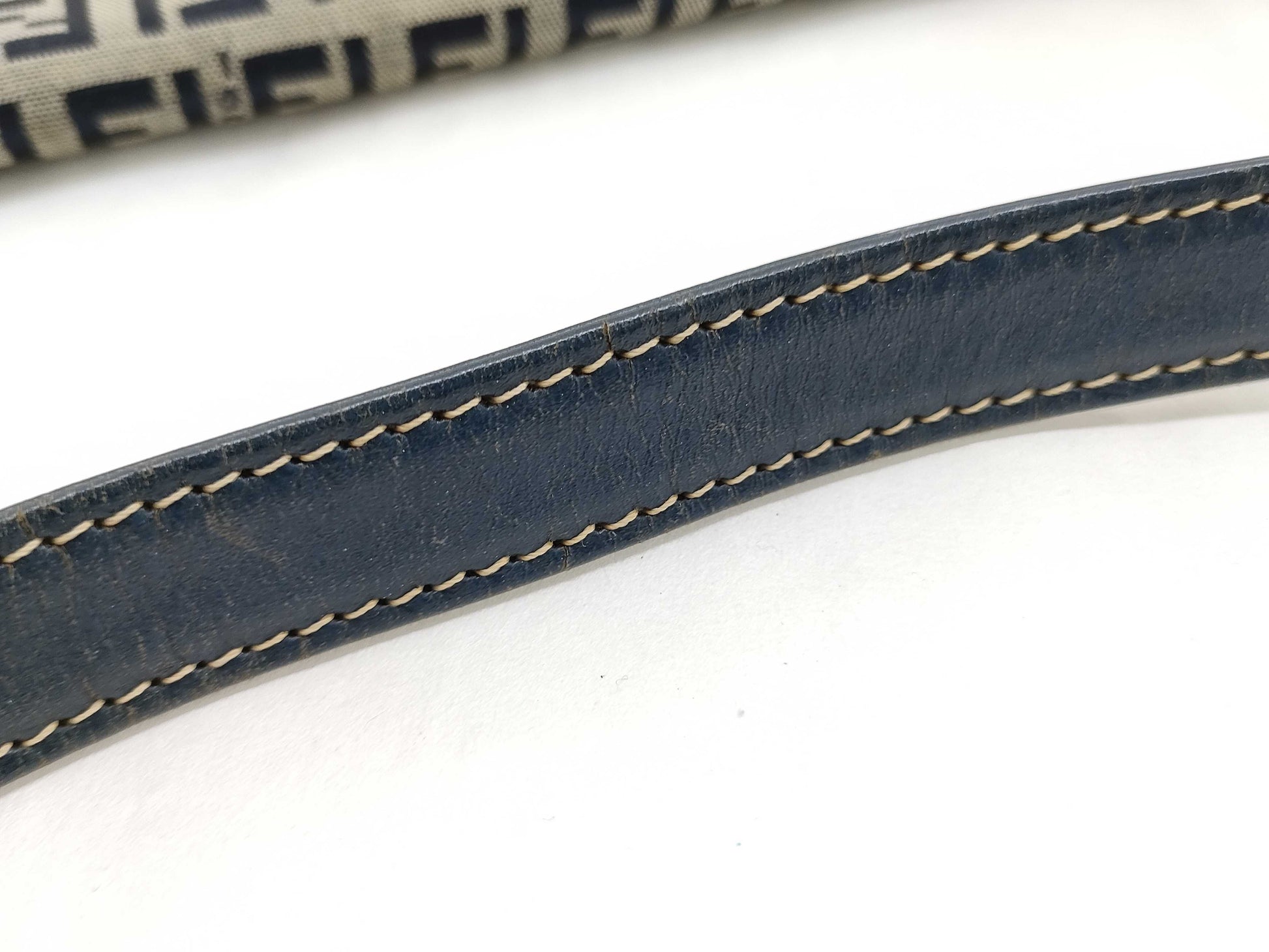 FENDI Zucca pattern Fendi Mamma Bucket Zucchino navy handbag