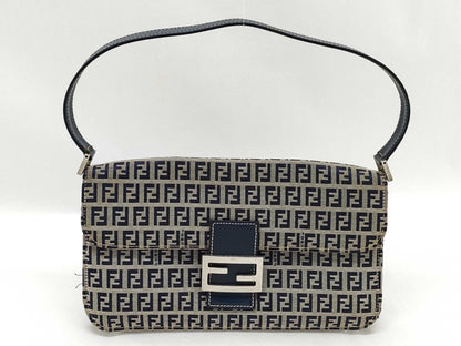 FENDI Zucca pattern Fendi Mamma Bucket Zucchino navy handbag