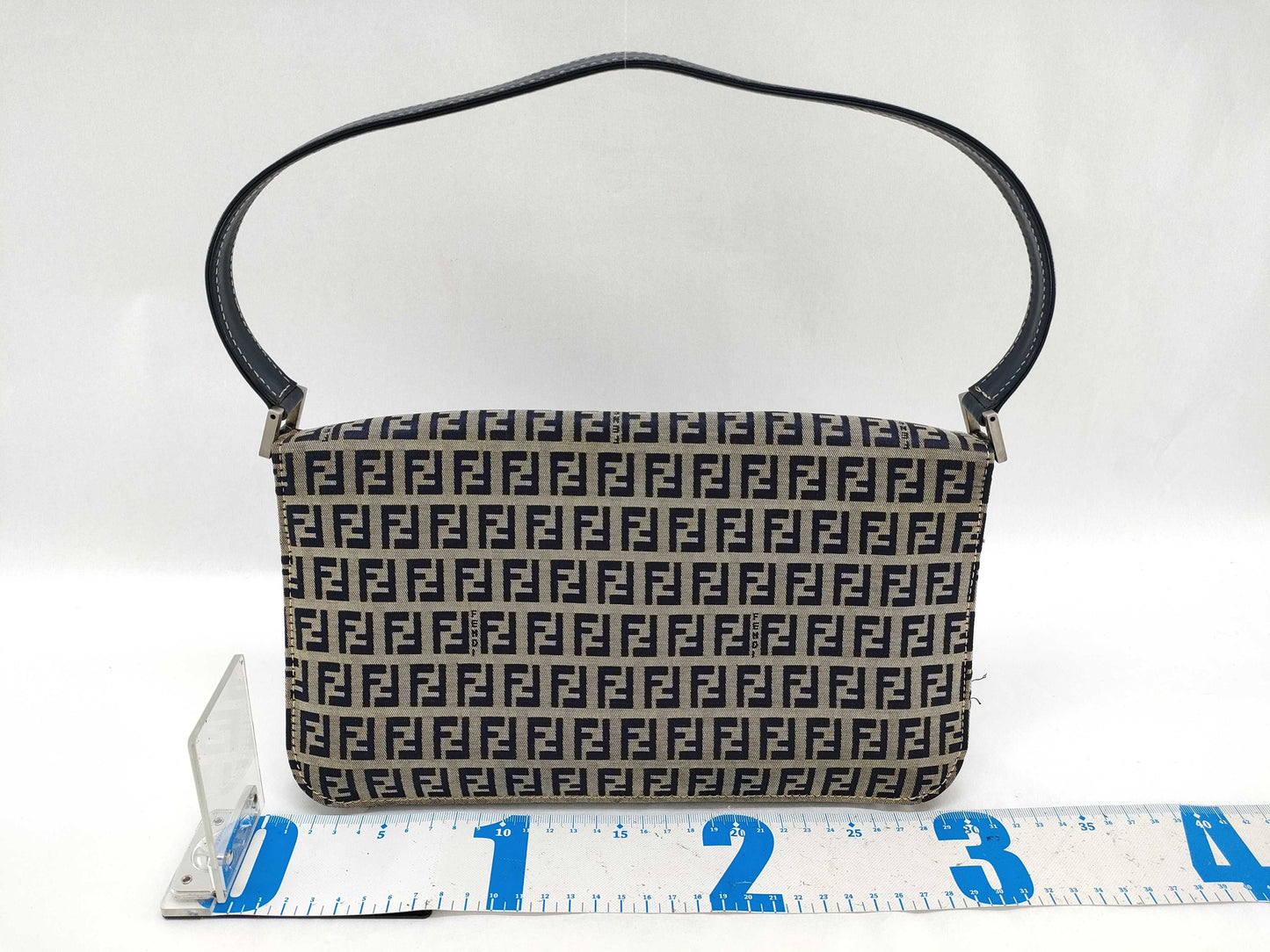 FENDI Zucca pattern Fendi Mamma Bucket Zucchino navy handbag