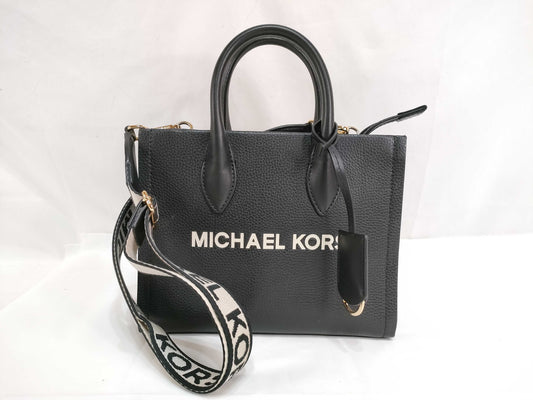 Michael Kors Leather 2-Way Handbag Black Shoulder Bag