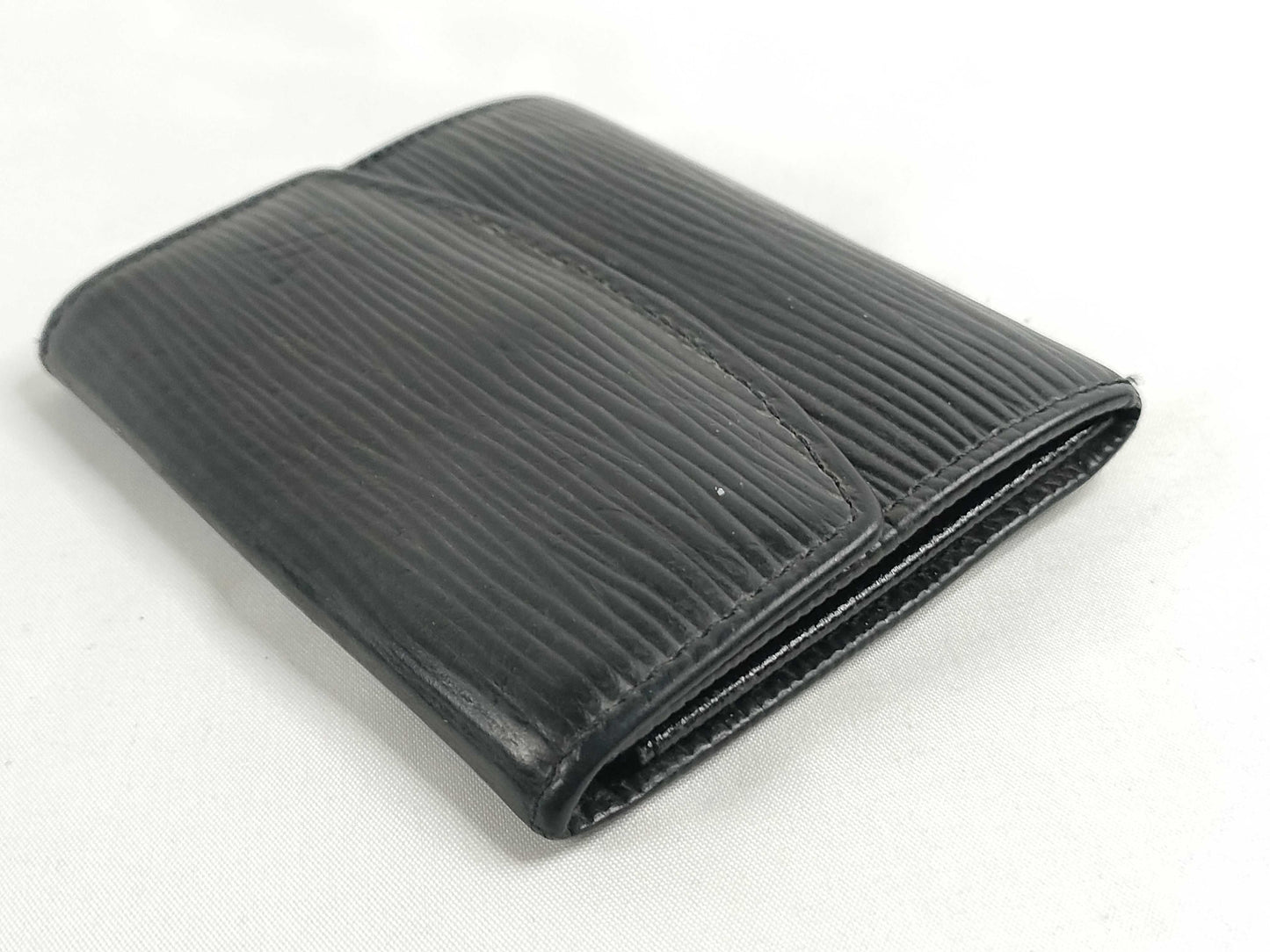 LOUIS VUITTON Epi Card Case, Black, Card Case, Pass Case, Business Card Case