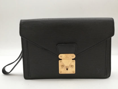 LOUIS VUITTON Epi Pochette Serie Dragonne M52612 Noir Clutch Bag