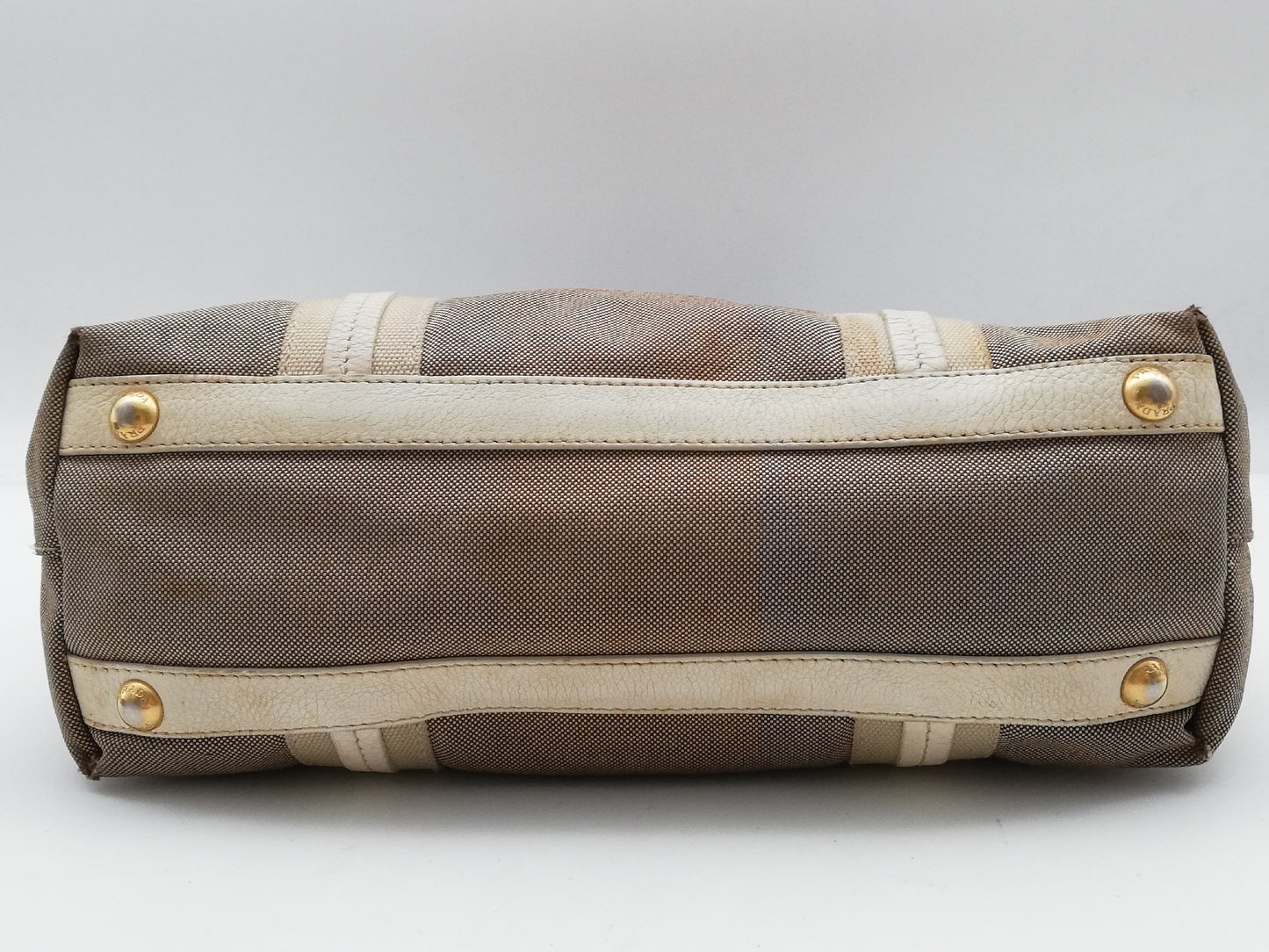 PRADA Logo Jacquard 2-way Shoulder Strap Tote Bag