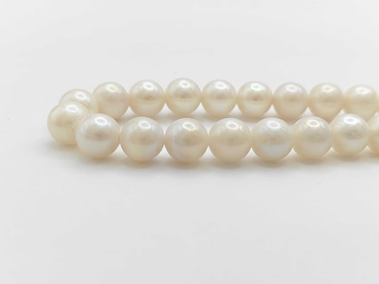 Long Pearl Necklace, Diameter 7.0-7.4mm, Sterling Silver, 92.6g 