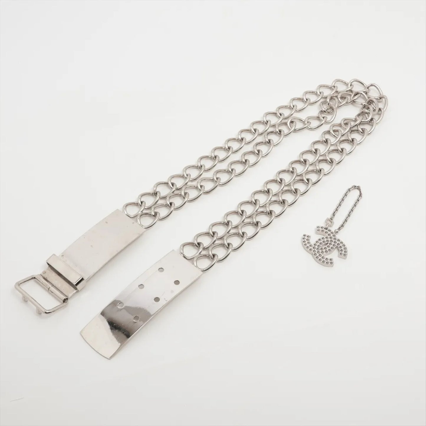 CHANEL Coco Mark 03P Charm Belt with Metal Chain Belt