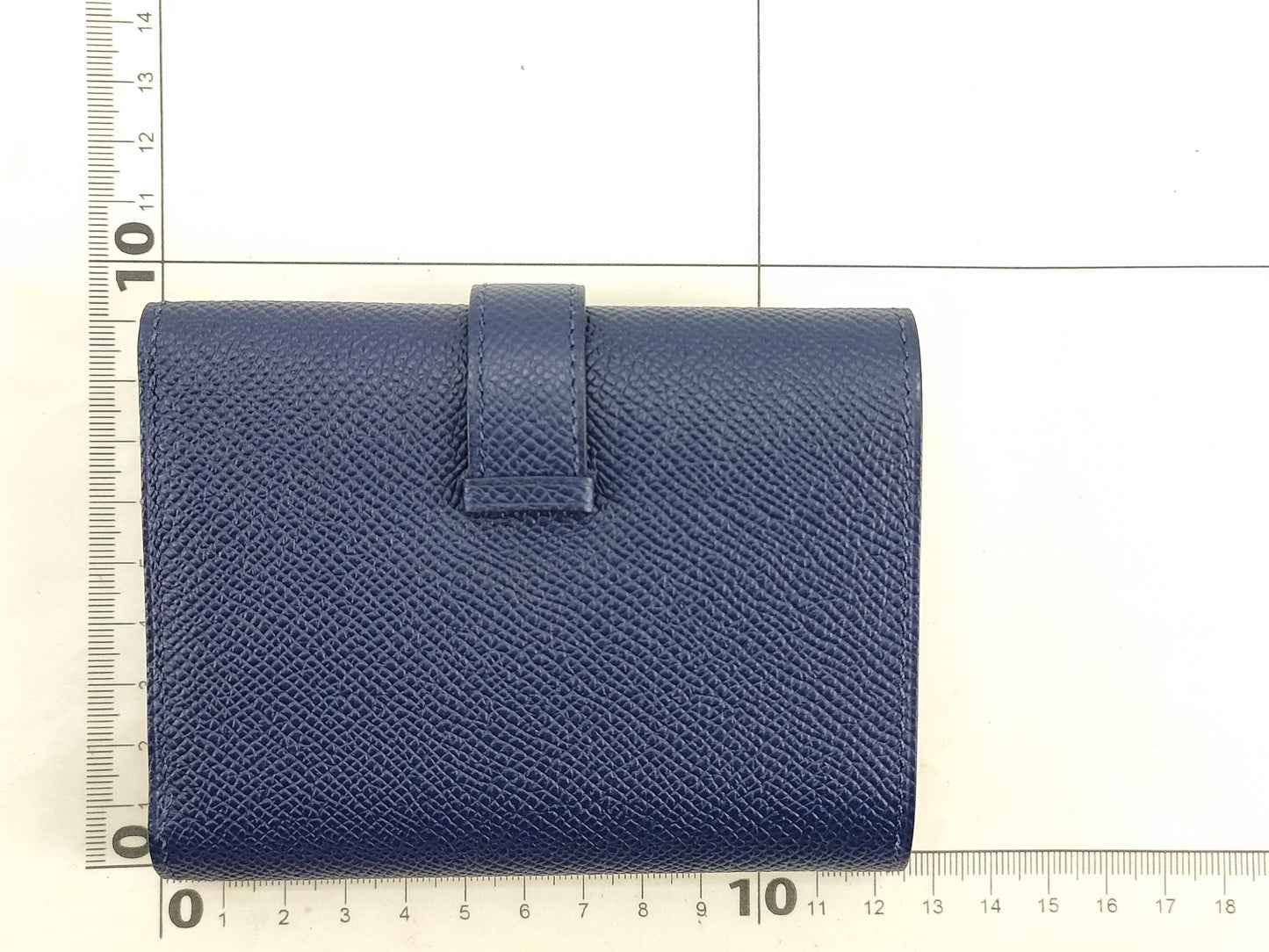 HERMES Bearn Bearn Combination Epson Silver Hardware W Stamp Wallet