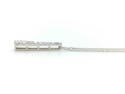 D1.00ct Pt900/850 3.2g Necklace 