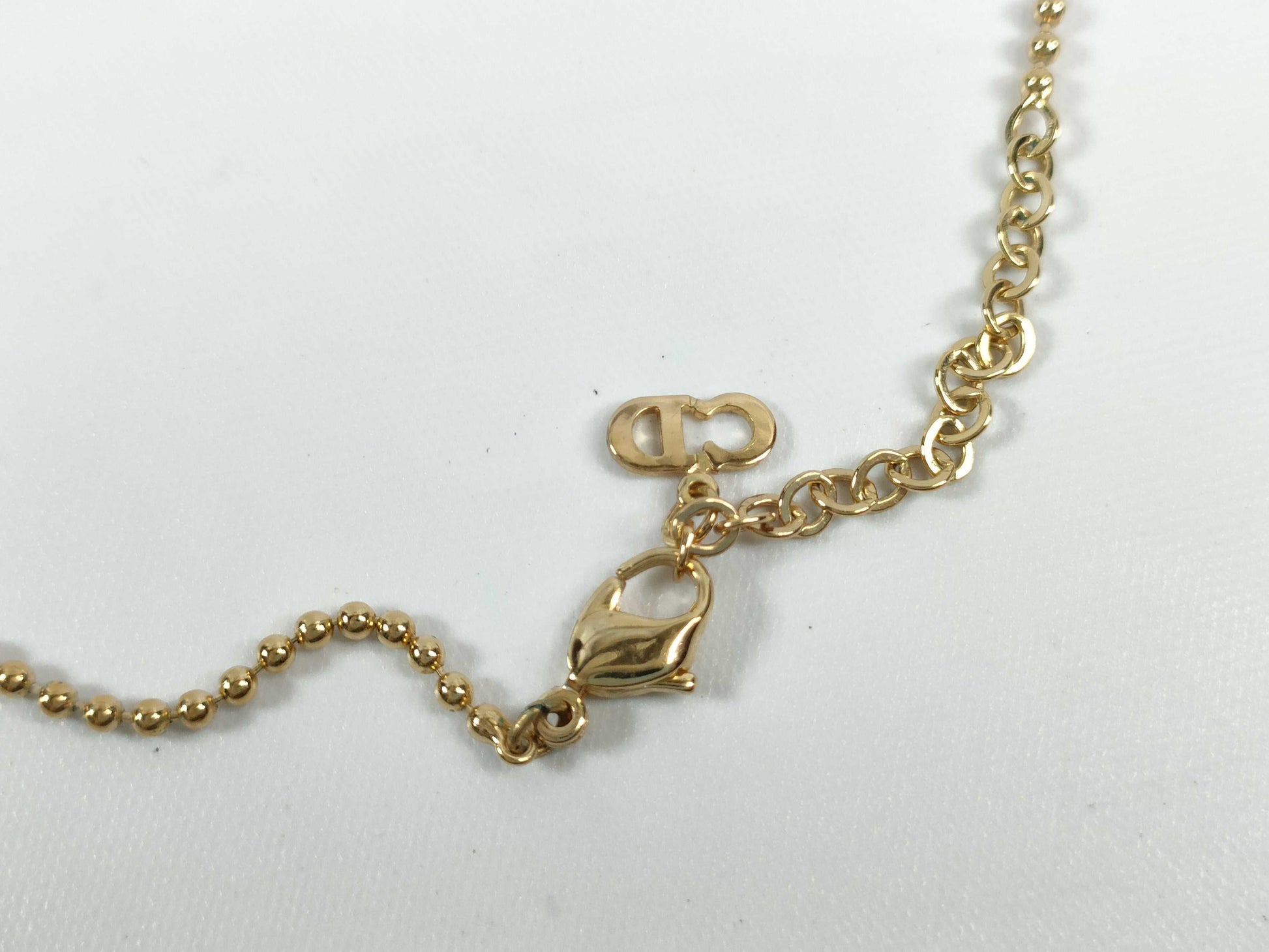 Dior CD Vintage Ball Chain Necklace