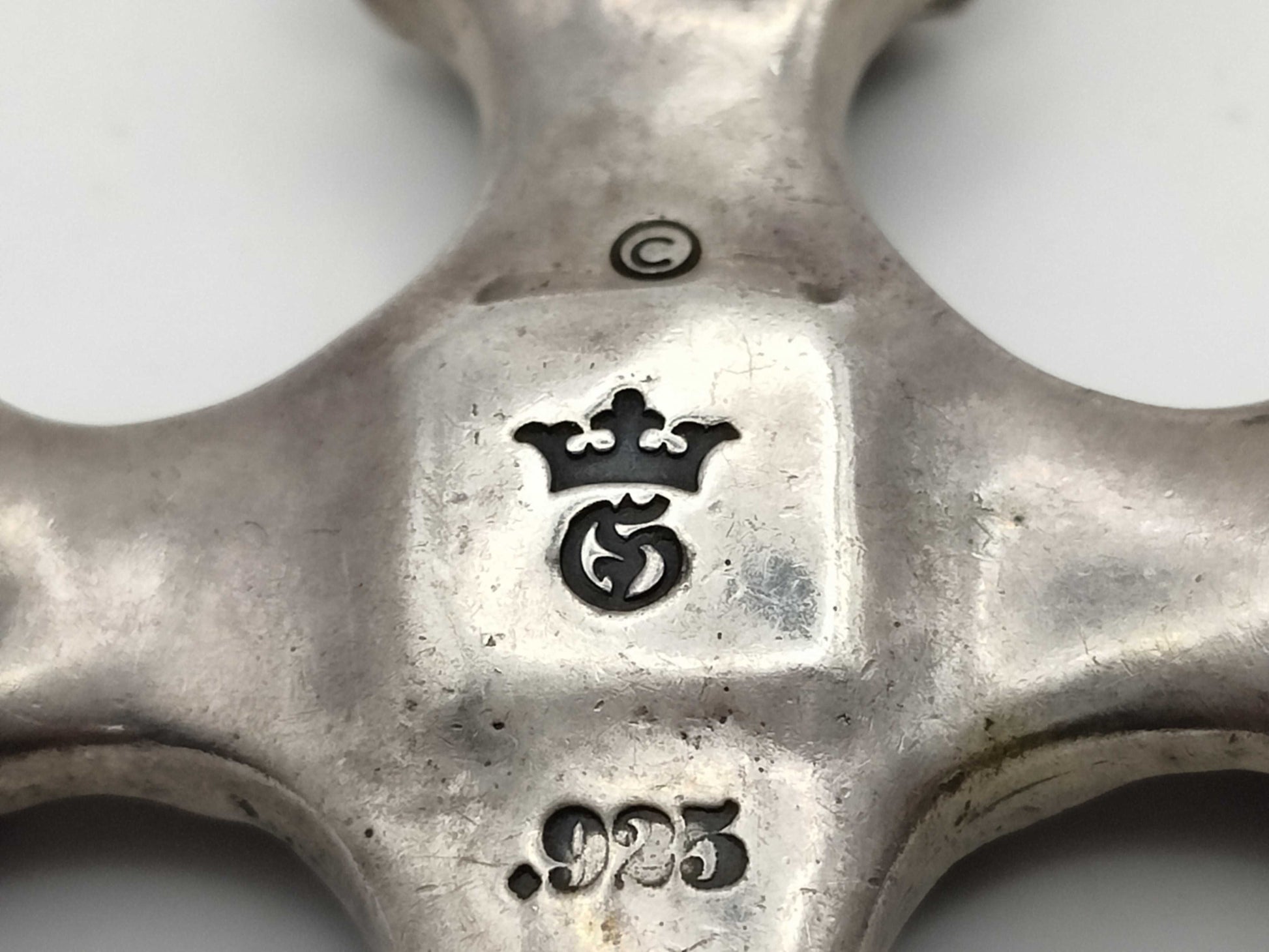 Silver bracelet top pendant top