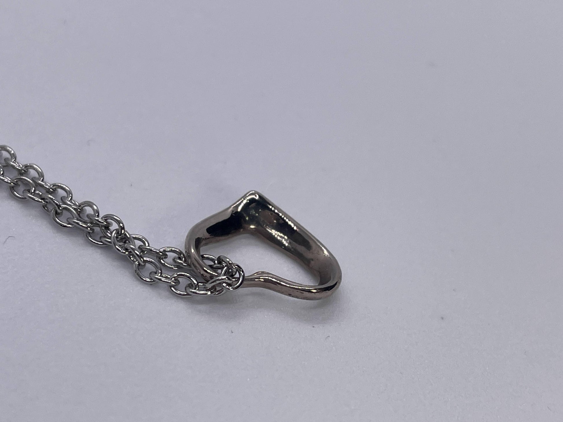 Tiffany & Co. SV925 Open Heart Necklace Pendant, Approx. 2.6g