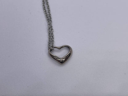 Tiffany & Co. SV925 Open Heart Necklace Pendant, Approx. 2.6g