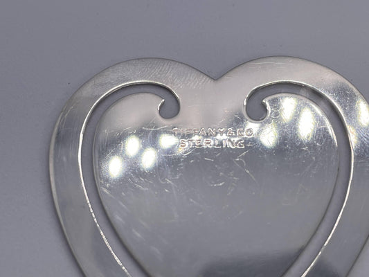 Tiffany & Co. Tiffany SV925 Heart Tag Money Clip Bookmark Charm, Approx. 8.8g