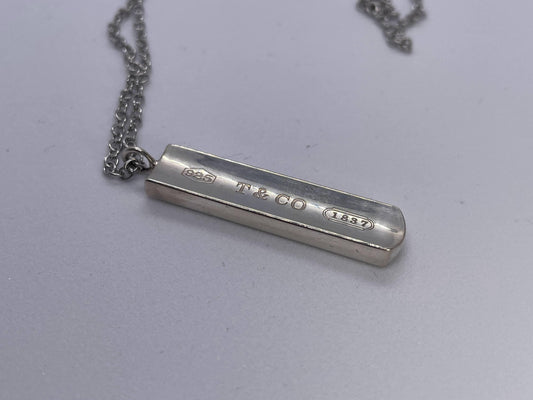 Tiffany & Co. SV925 Narrow Bar Pendant Top, Approx. 8.5g