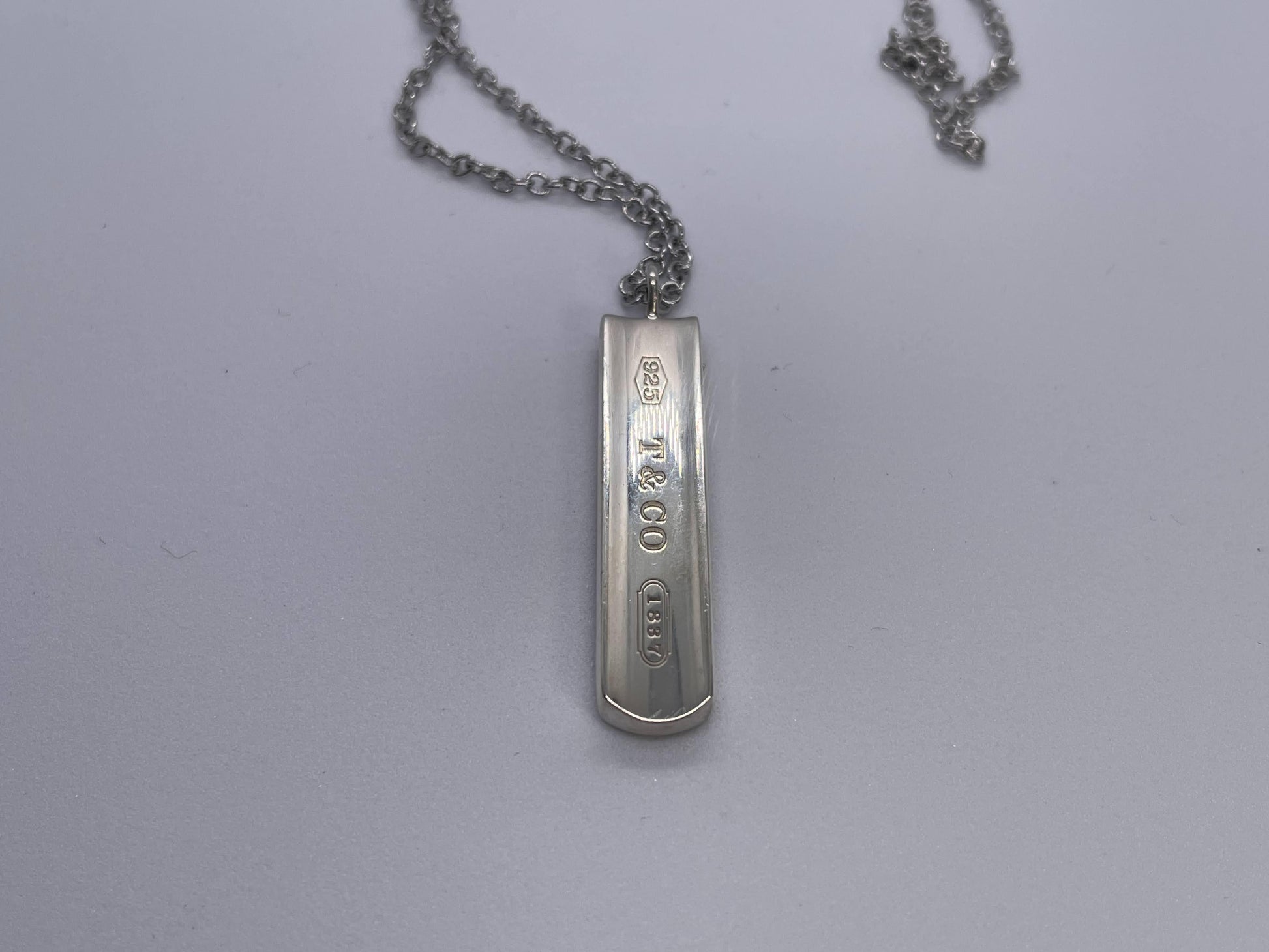 Tiffany & Co. SV925 Narrow Bar Pendant Top, Approx. 8.5g