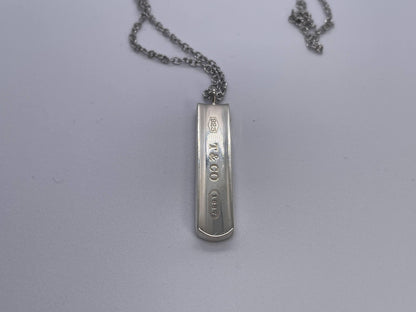 Tiffany & Co. SV925 Narrow Bar Pendant Top, Approx. 8.5g