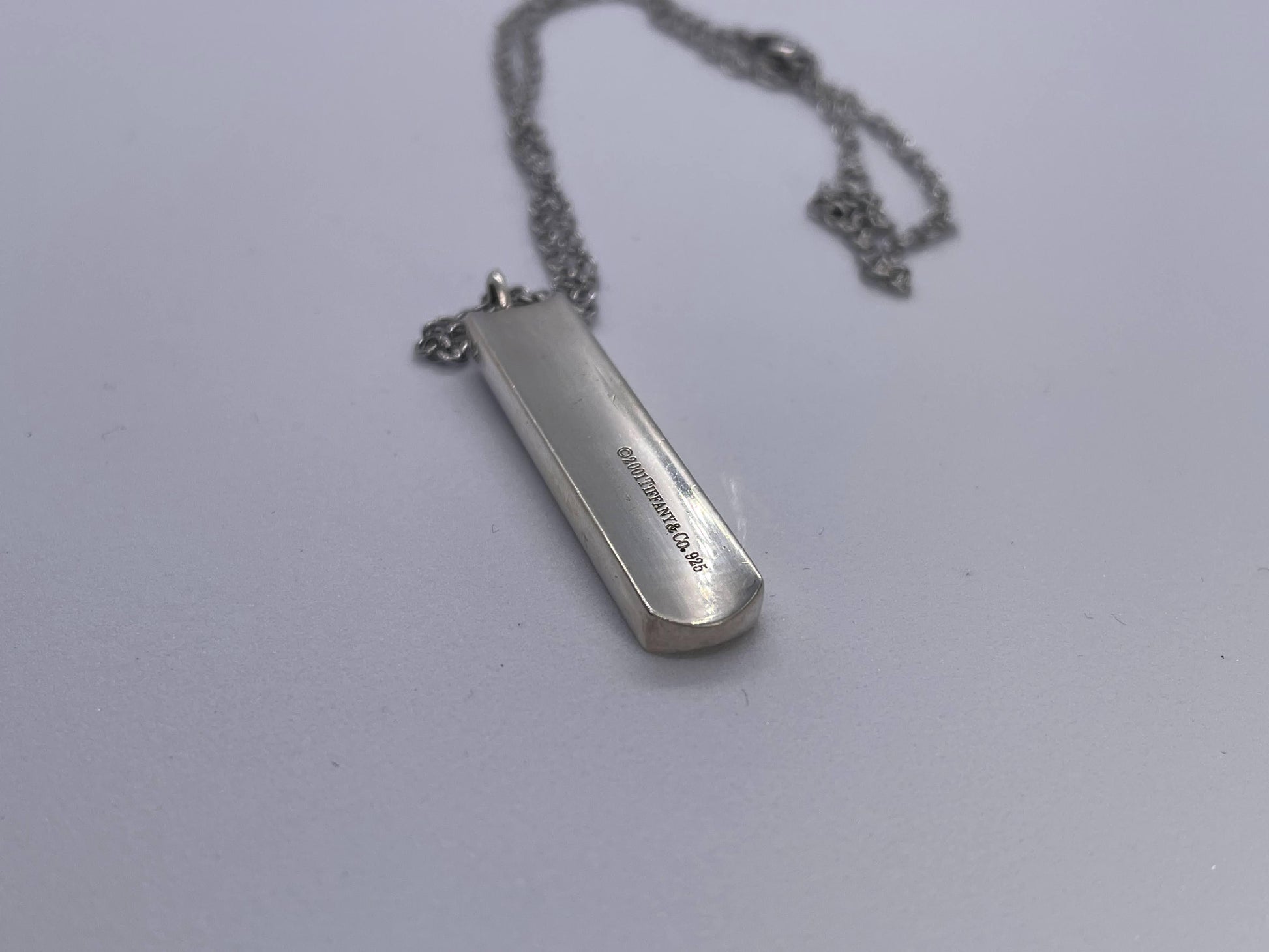 Tiffany & Co. SV925 Narrow Bar Pendant Top, Approx. 8.5g