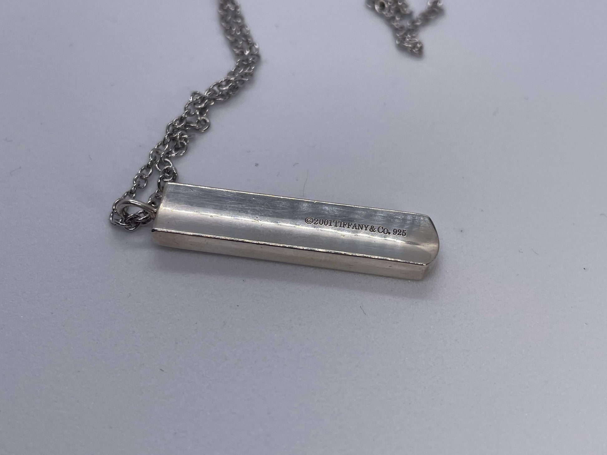 Tiffany & Co. SV925 Narrow Bar Pendant Top, Approx. 8.5g