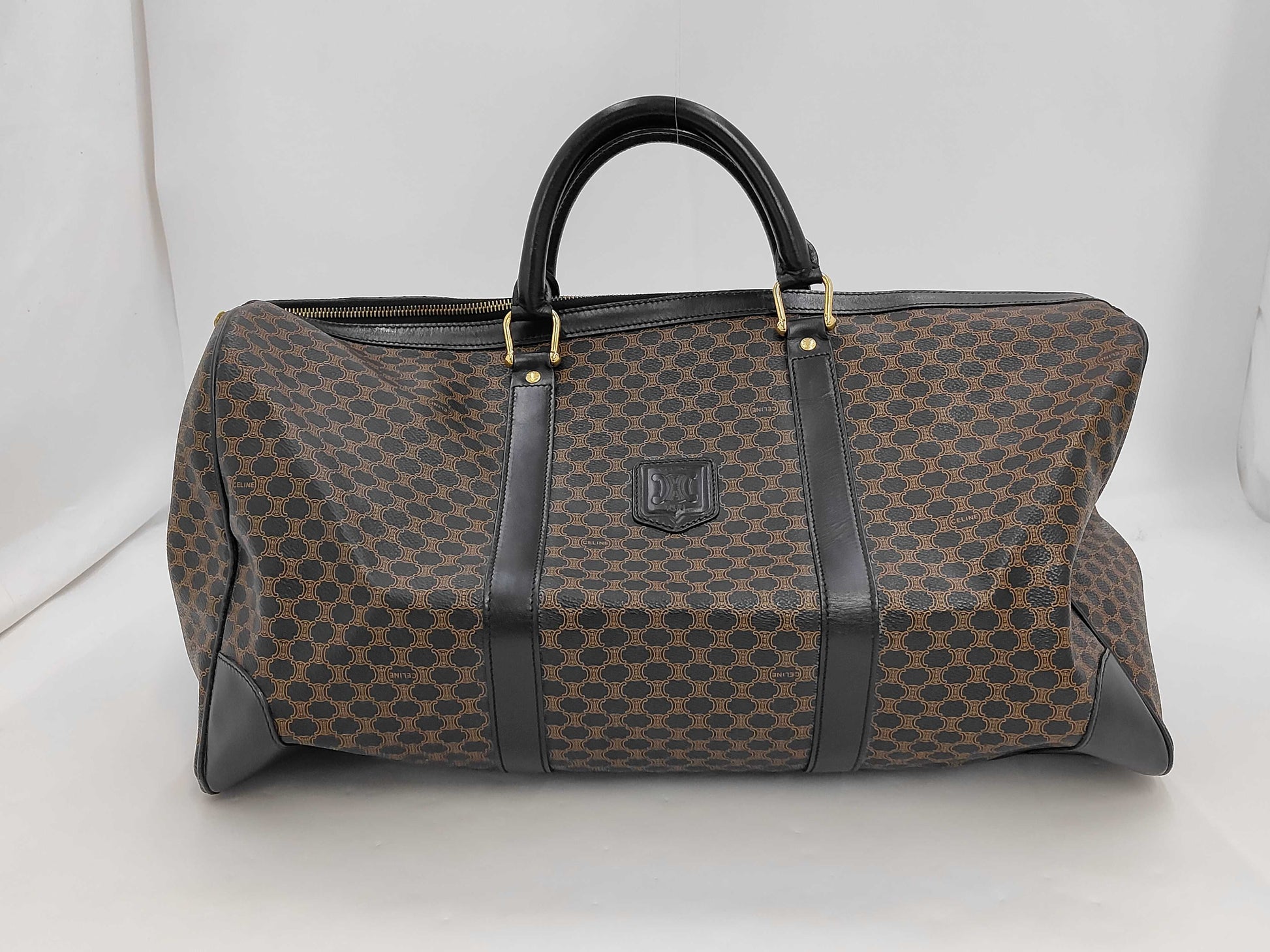 CELINE Macadam Boston Bag, Black