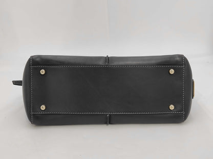 TODS Leather D-Styling D-Bag 2-Way Handbag Black