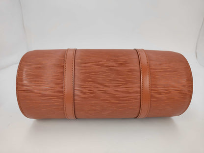 LOUIS VUITTON Epi Soufflot Camel Handbag with Pouch