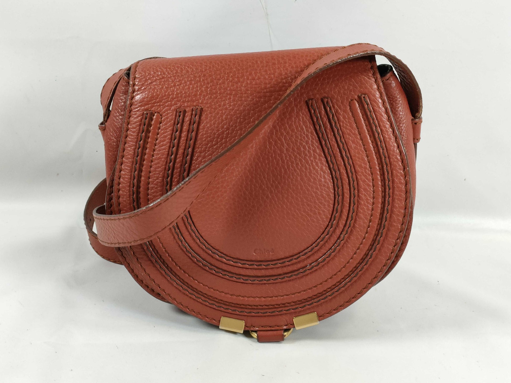Chloe Chloe Marcie Orange Shoulder Bag