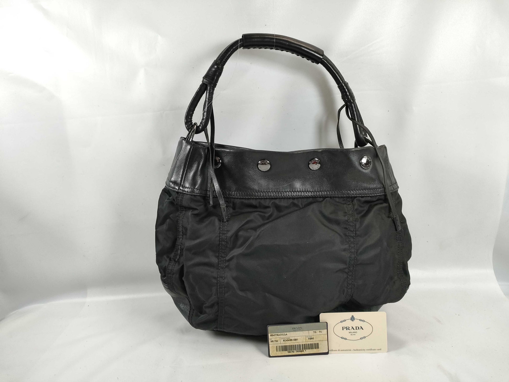 PRADA Nylon and Leather One-Shoulder Bag Shoulder Bag