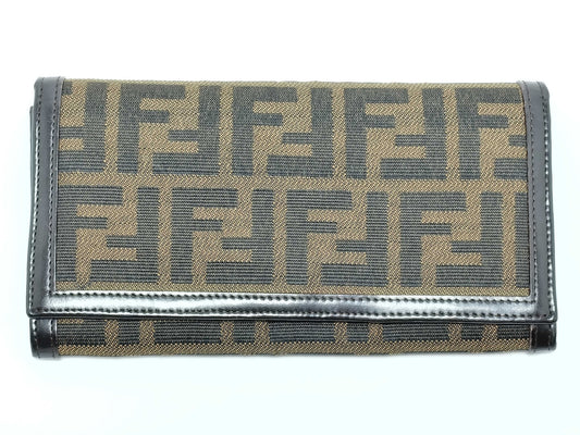 FENDI Zucca pattern Fendi Zucca bifold long wallet