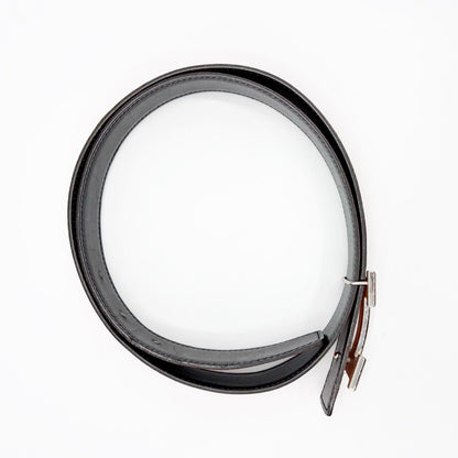 HERMES Constance 85 H Storie Leather Belt, Engraved Size M