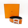 HERMES Constance 85 H Storie Leather Belt, Engraved Size M