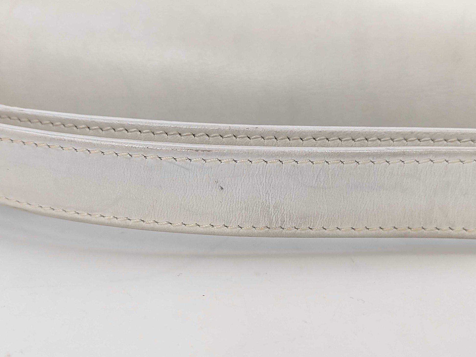 GUCCI Old GUCCI White Leather Shoulder Bag