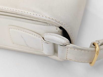 GUCCI Old GUCCI White Leather Shoulder Bag