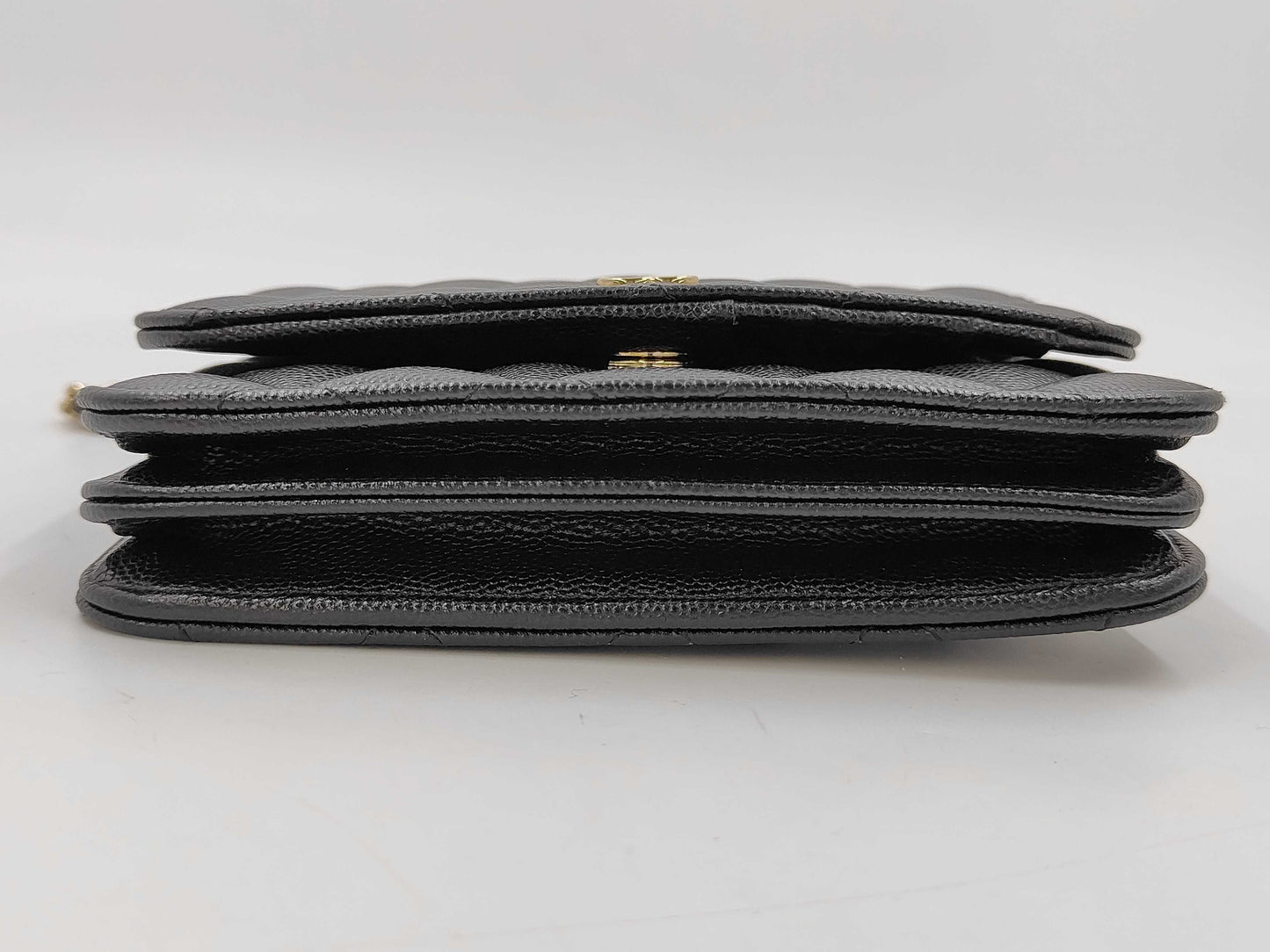 CHANEL CHANEL Black Caviar Skin Mini Matelasse Chain Shoulder Bag