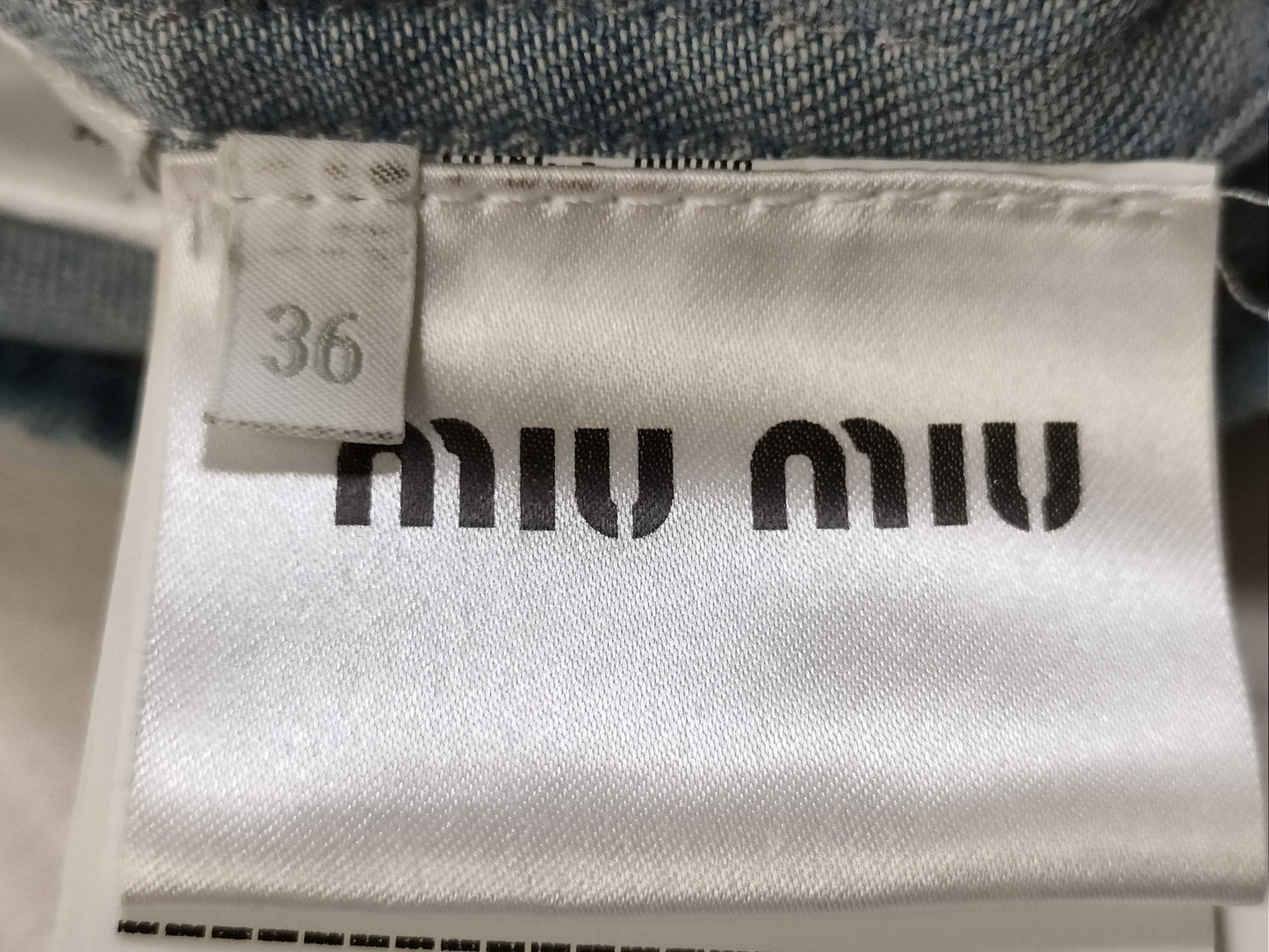 Miu Miu Bubble Sleeve Denim Shirt