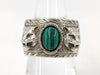 GUCCI Garden Cat Malachite 925 Ring 17.0g