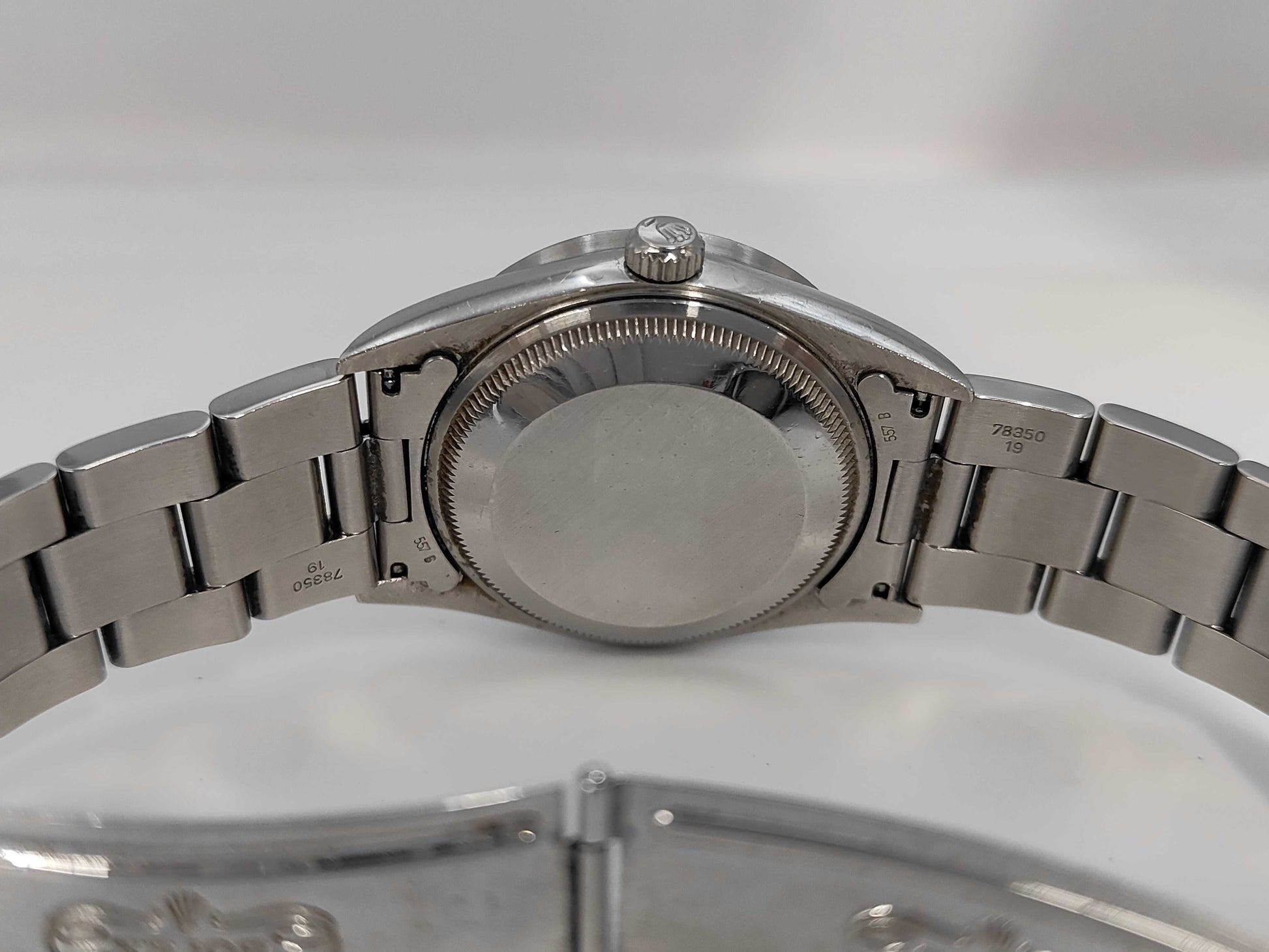 ROLEX 15210 W219439 Black Dial Oyster Bracelet Boys' Watch