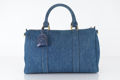 CHANEL Coco Mark Denim Boston Bag, Blue, No. 4