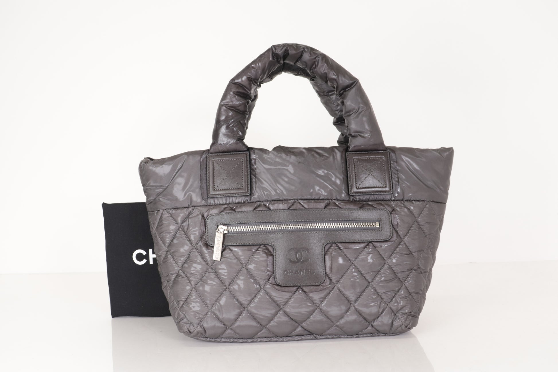 CHANEL Coco Cocoon Tote Bag Gray 14 Series Tote Bag