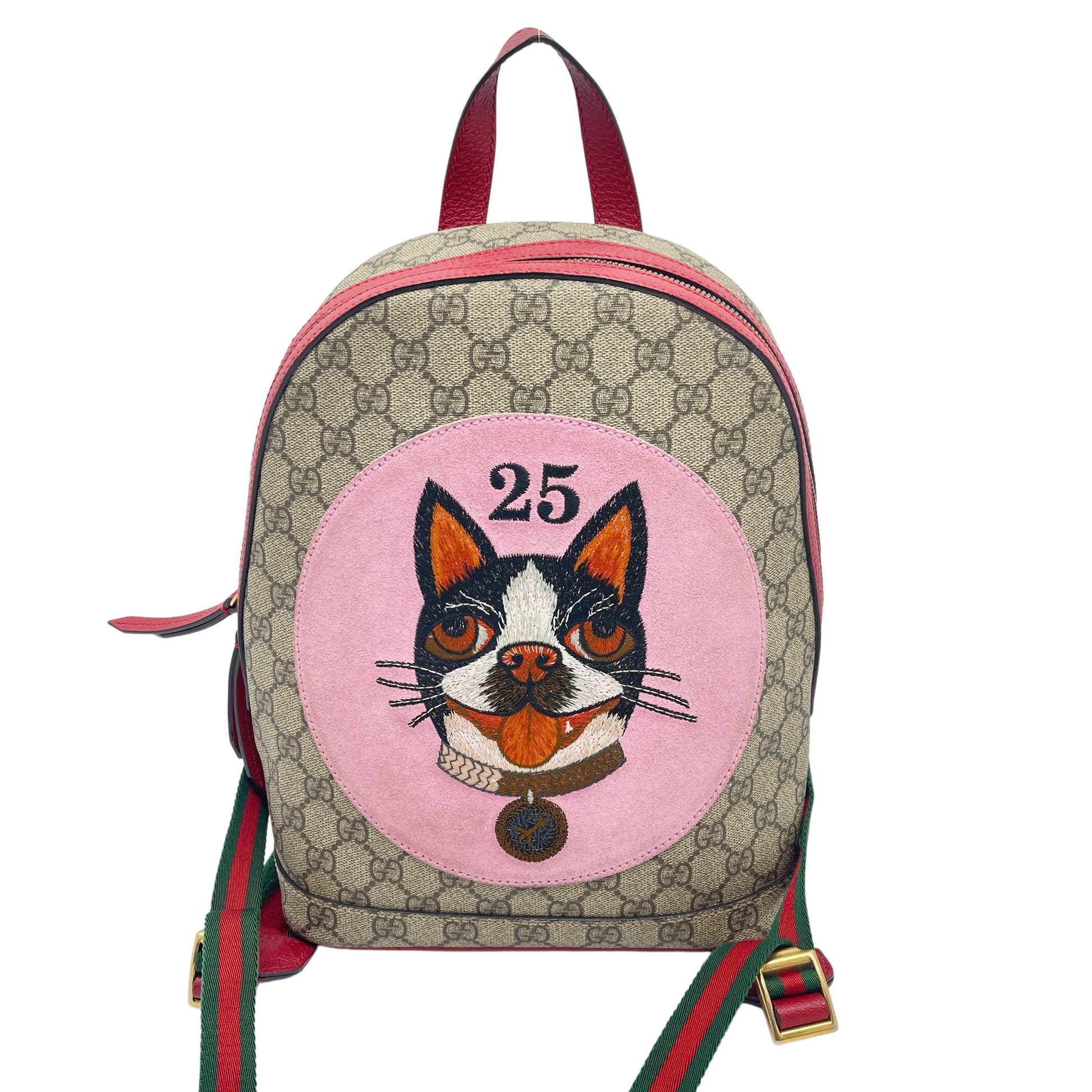 GUCCI GG Supreme Bosco Dog Backpack