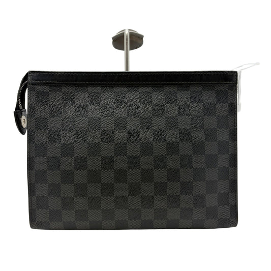 LOUIS VUITTON Damier Graphite Pochette Voyage Lunch Bag Clutch Bag