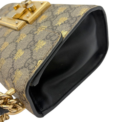 GUCCI GG Supreme Padlock Chain Shoulder Bag