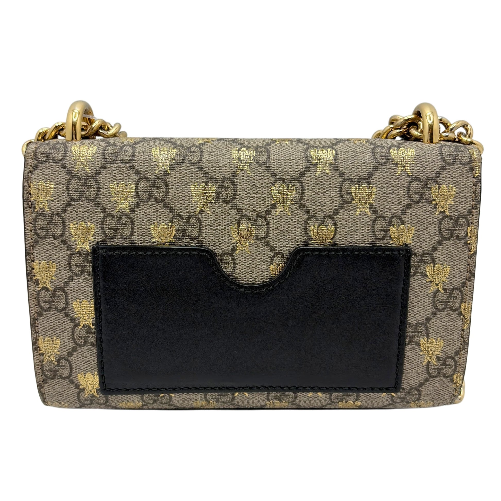 GUCCI GG Supreme Padlock Chain Shoulder Bag