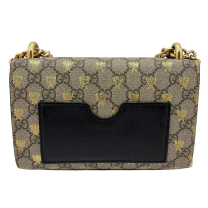GUCCI GG Supreme Padlock Chain Shoulder Bag
