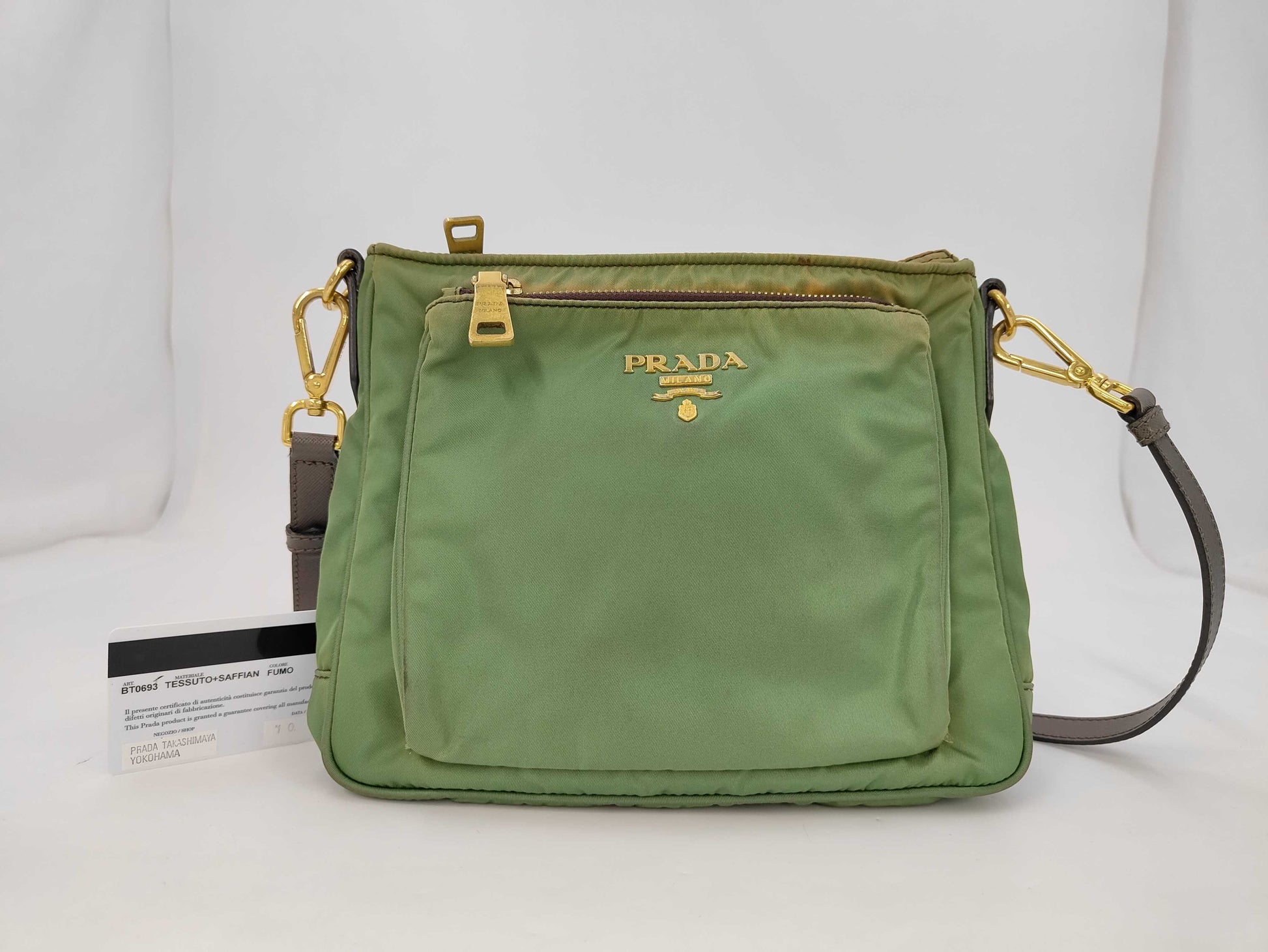 PRADA green shoulder bag